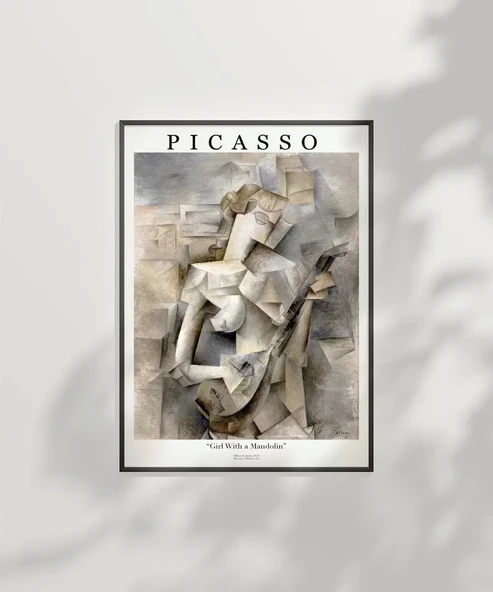 Çerçevesiz Poster Pablo Picasso Mandolinli Kız - Resim 2
