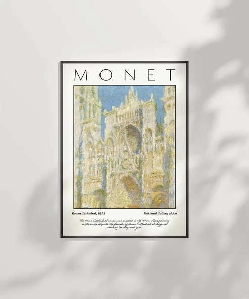 Çerçevesiz Poster Claude Monet Rouen Katedrali - Resim 2