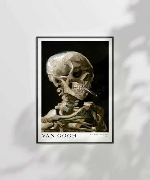 Çerçevesiz Poster Vincent Van Gogh Kafatası - Resim 2