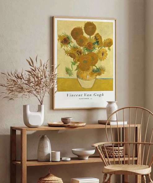 Çerçevesiz Poster Van Gogh Ayçiçekleri - Resim 5