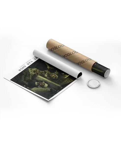 Çerçevesiz Poster Vincent Van Gogh Patates Yiyenler - Resim 8