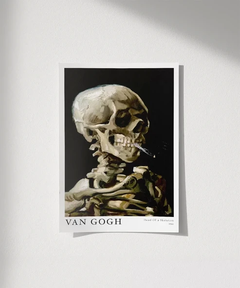 Çerçevesiz Poster Vincent Van Gogh Kafatası ürün görseli