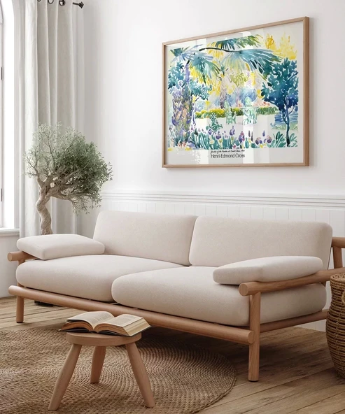 Çerçevesiz Poster Henri-Edmond Cross Saint Clair'deki Ressamın Bahçesi - Resim 3