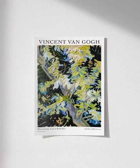Çerçevesiz Poster Van Gogh Çiçek Açan Akasya Dalları ürün görseli