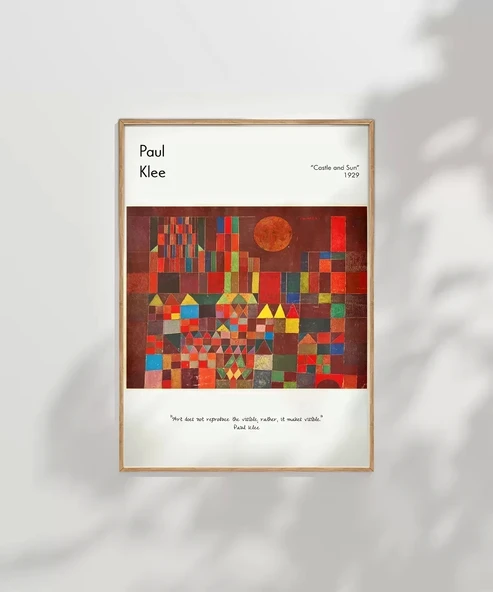 Çerçevesiz Poster Paul Klee Kale ve Güneş - Resim 7