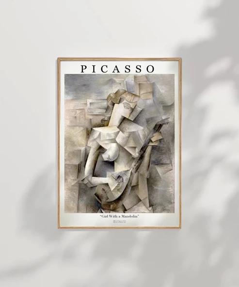 Çerçevesiz Poster Pablo Picasso Mandolinli Kız - Resim 7