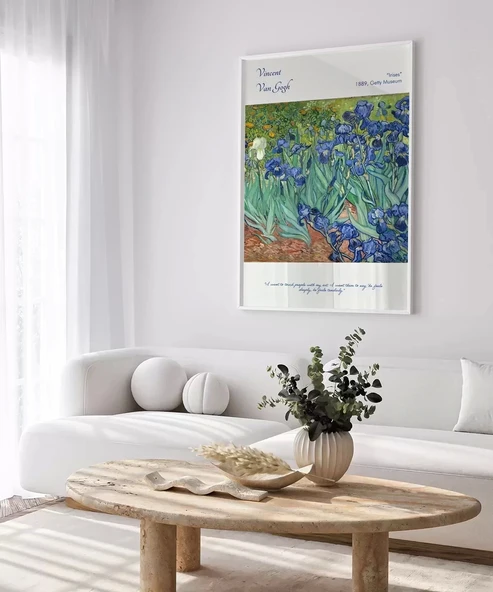 Çerçevesiz Poster Vincent Van Gogh Süsen Çiçekleri - Resim 4