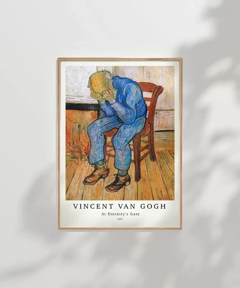 Çerçevesiz Poster Vincent Van Gogh Üzgün Yaşlı Adam - Resim 7