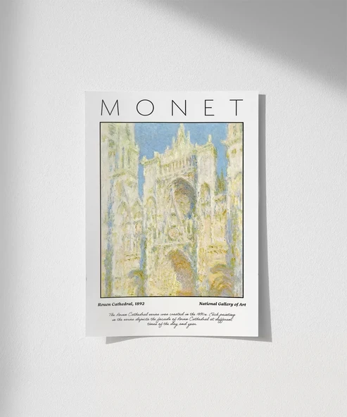 Çerçevesiz Poster Claude Monet Rouen Katedrali ürün görseli