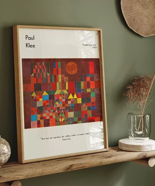 Çerçevesiz Poster Paul Klee Kale ve Güneş - Resim 5