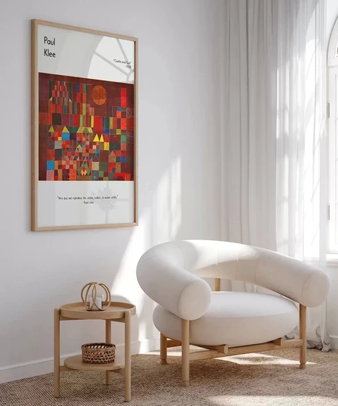 Çerçevesiz Poster Paul Klee Kale ve Güneş - Resim 3