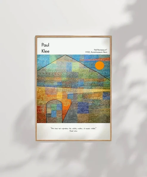 Çerçevesiz Poster Paul Klee Ad Parnassum - Resim 7