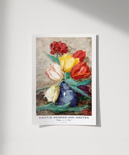 Çerçevesiz Poster Sientje Mesdag Van Houten Vazoda Laleler ürün görseli