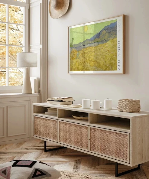 Çerçevesiz Poster Vincent Van Gogh Buğday Tarlası Ve Orakçı - Resim 5