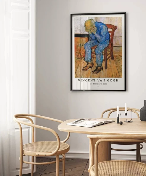 Çerçevesiz Poster Vincent Van Gogh Üzgün Yaşlı Adam - Resim 5
