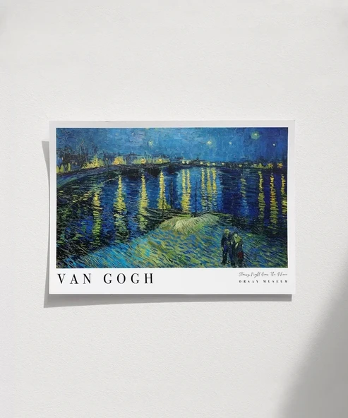 Çerçevesiz Poster Vincent Van Gogh Ren Nehri’nde Yıldızlı Bir Gece ürün görseli