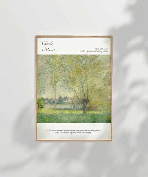 Çerçevesiz Poster Claude Monet Söğütler - Resim 7