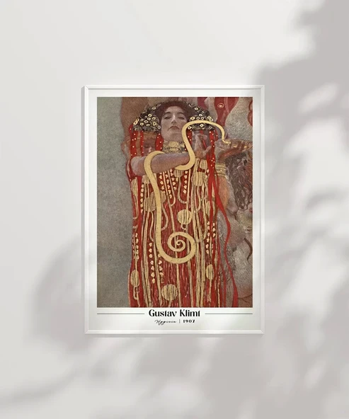 Çerçevesiz Poster Gustav Klimt Hygieia - Resim 6