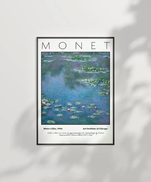 Çerçevesiz Poster Claude Monet Zambaklar (2) - Resim 2