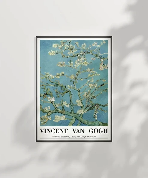 Çerçevesiz Poster Vincent Van Gogh Badem çiçeği - Resim 2