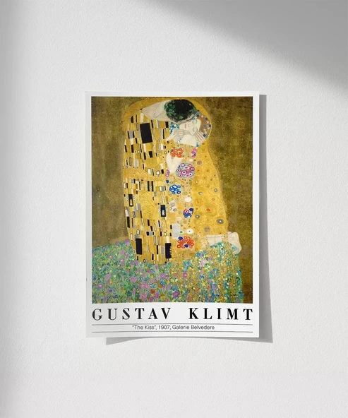 Çerçevesiz Poster Gustav Klimt Öpücük 2
