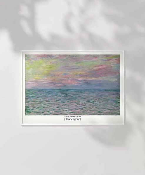 Çerçevesiz Poster Claude Monet Pouville'de Gün Batımı - Resim 6