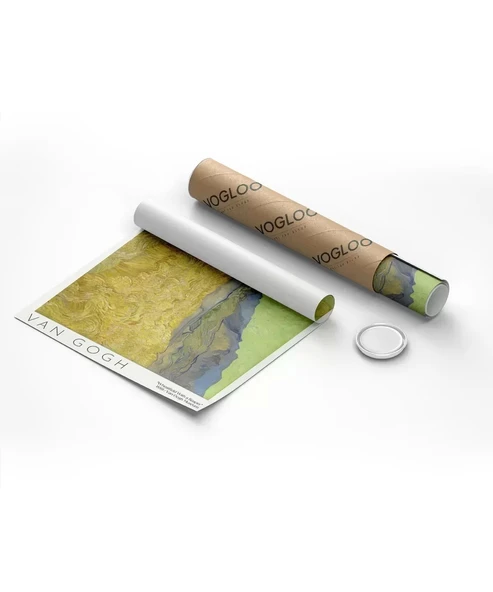 Çerçevesiz Poster Vincent Van Gogh Buğday Tarlası Ve Orakçı - Resim 8