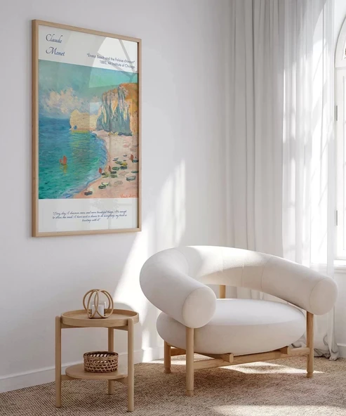 Çerçevesiz Poster Claude Monet Etretat Kumsalı - Resim 3
