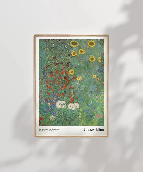 Çerçevesiz Poster Gustav Klimt Ayçiçekli Çiftlik Bahçesi 2 - Resim 7