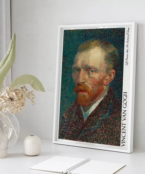 Çerçevesiz Poster Vincent Van Gogh Kişisel Portre - Resim 5
