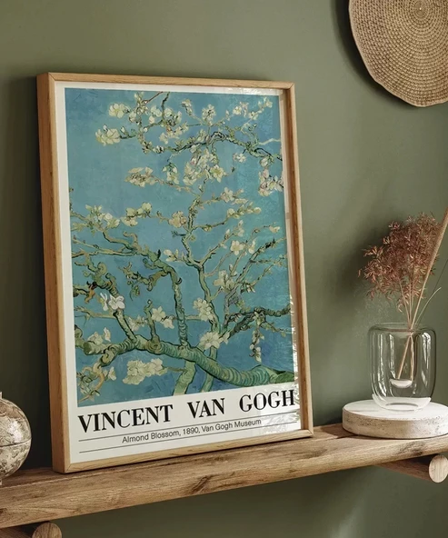 Çerçevesiz Poster Vincent Van Gogh Badem çiçeği - Resim 5