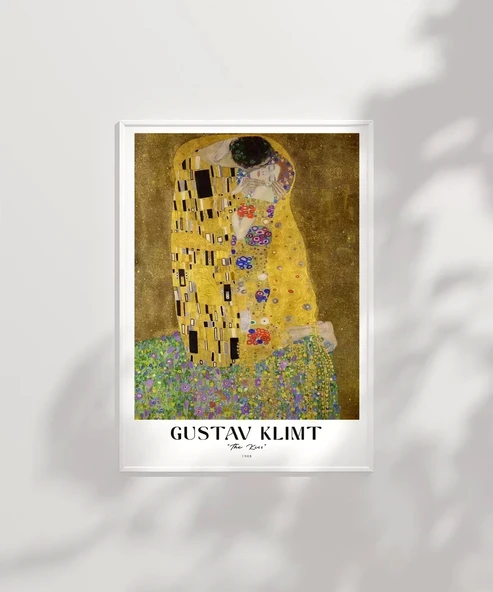 Çerçevesiz Poster Gustav Klimt Öpücük 3 - Resim 6