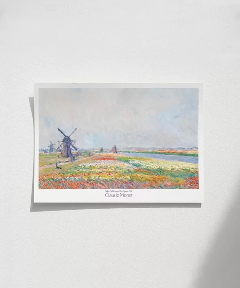 Çerçevesiz Poster Claude Monet Hadue Yakınlarında Lale bahçeleri ürün görseli