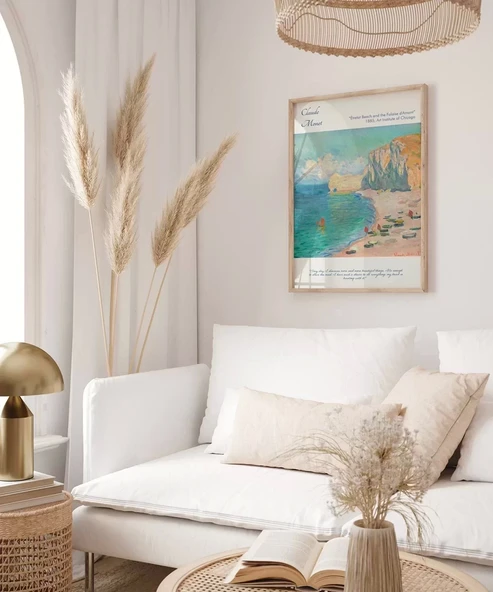 Çerçevesiz Poster Claude Monet Etretat Kumsalı - Resim 4