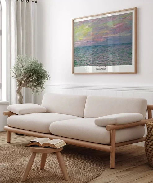 Çerçevesiz Poster Claude Monet Pouville'de Gün Batımı - Resim 4