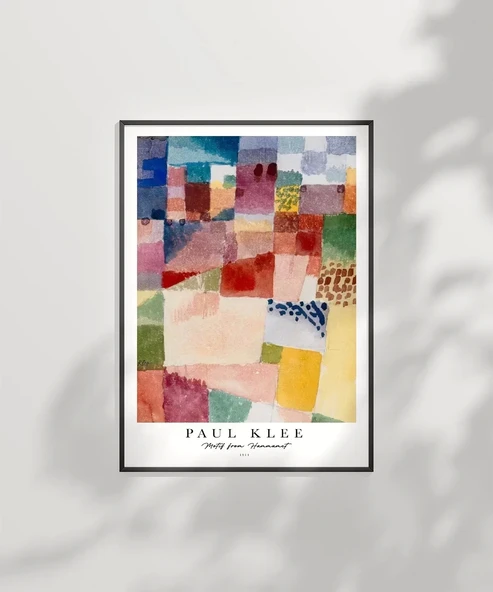 Çerçevesiz Poster Paul Klee Hammamet Motifi - Resim 2