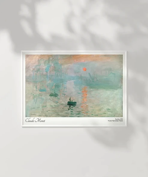 Çerçevesiz Poster Claude Monet Gündoğumu - Resim 6