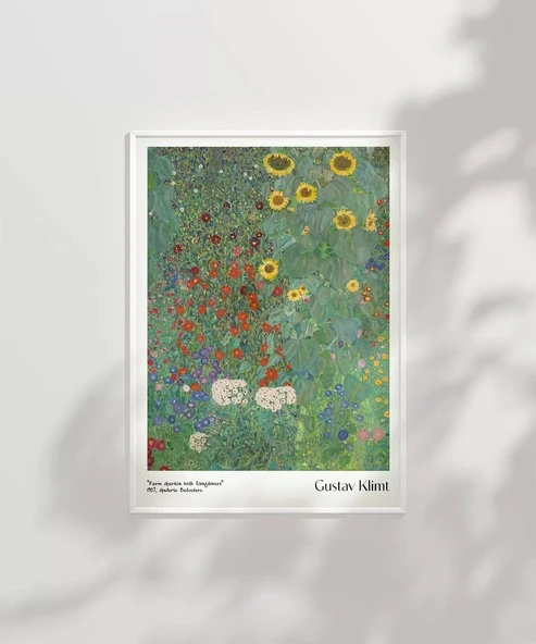 Çerçevesiz Poster Gustav Klimt Ayçiçekli Çiftlik Bahçesi 2 - Resim 6