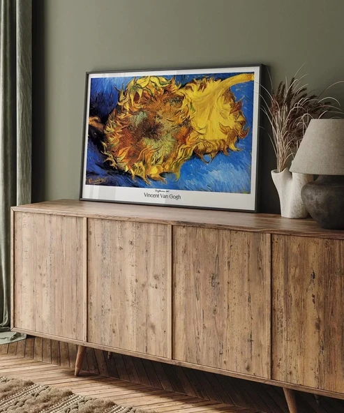 Çerçevesiz Poster Vincent Van Gogh Ayçiçekleri - 4