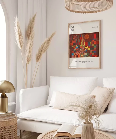 Çerçevesiz Poster Paul Klee Kale ve Güneş - Resim 4