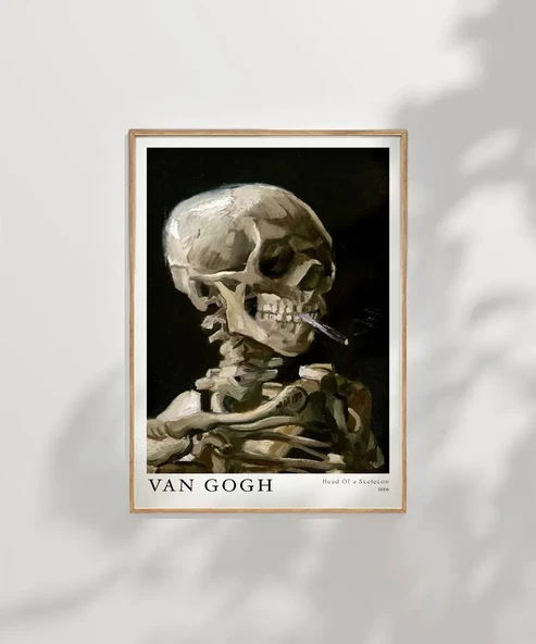Çerçevesiz Poster Vincent Van Gogh Kafatası - Resim 7