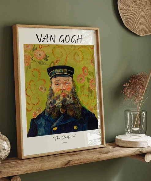 Çerçevesiz Poster Vincent Van Gogh Postacı - Resim 4