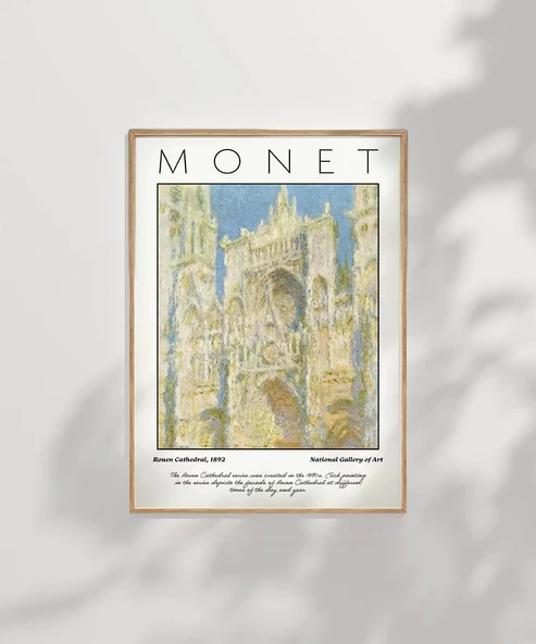 Çerçevesiz Poster Claude Monet Rouen Katedrali - Resim 7