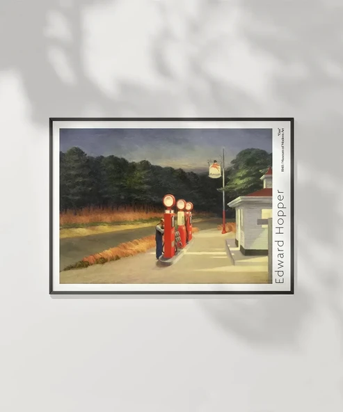 Çerçevesiz Poster Edward Hopper Gaz - Resim 2