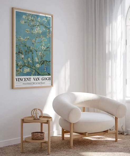 Çerçevesiz Poster Vincent Van Gogh Badem çiçeği - Resim 3