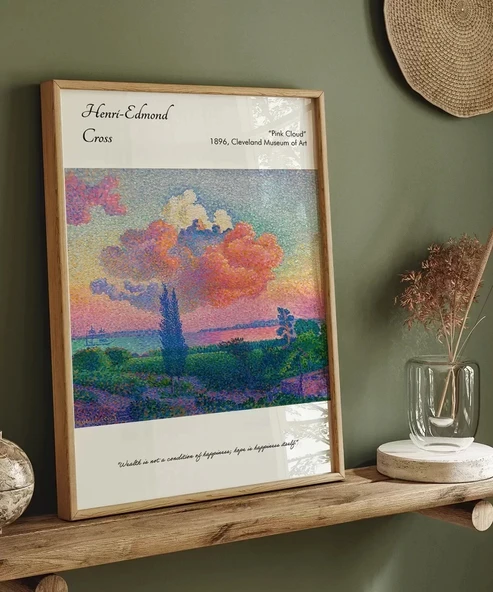 Çerçevesiz Poster Henri-Edmond Cross Pembe Bulut - Resim 4