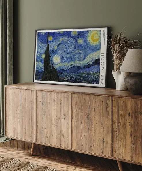 Çerçevesiz Poster Vincent Van Gogh Yıldızlı Geceler - Resim 5