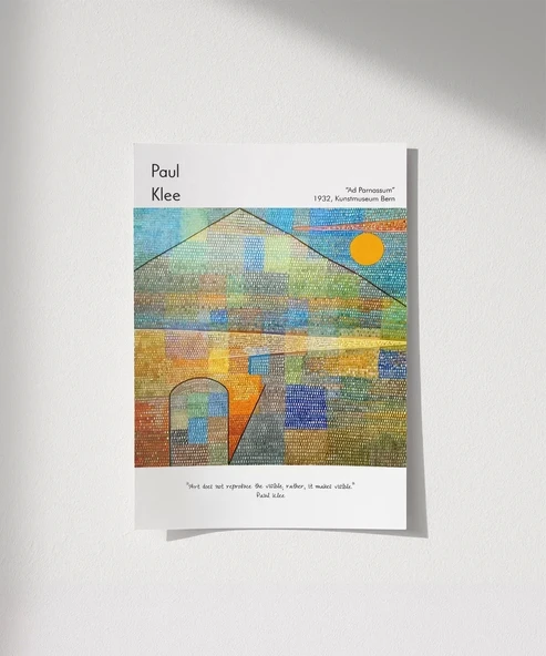 Çerçevesiz Poster Paul Klee Ad Parnassum ürün görseli