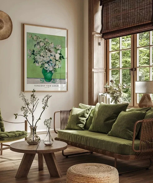 Çerçevesiz Poster Van Gogh Güller - Resim 3