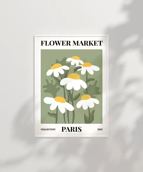 Çerçevesiz Poster Paris'in Neşeli Papatyaları - Resim 3